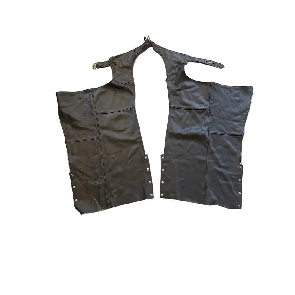 Universal Rider Black Leather Riding Chaps Medium